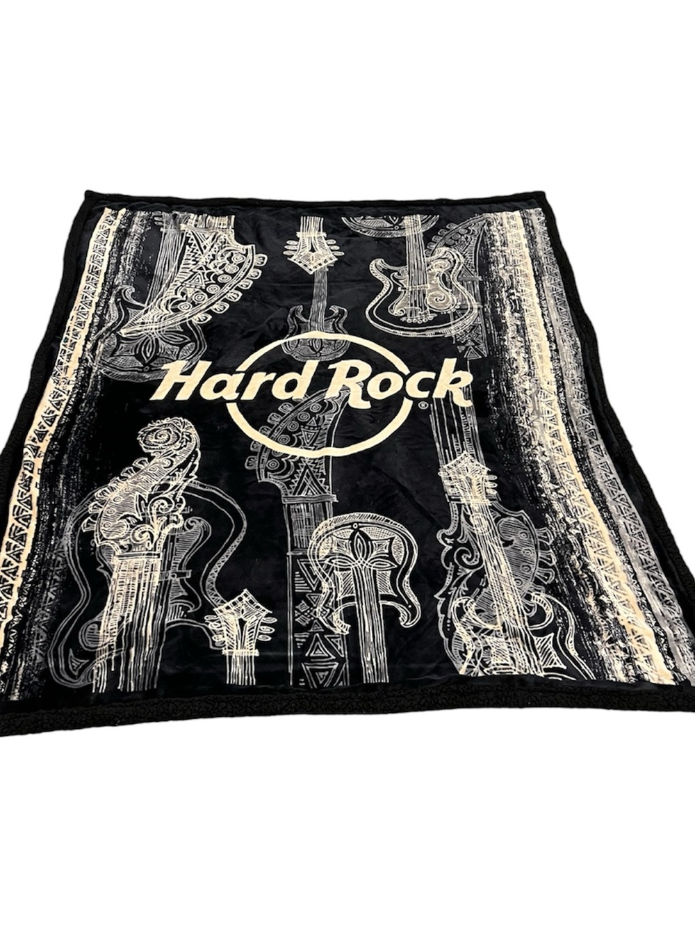 Hard Rock Cafe Guitar Print Blanket Guitar Print Blanket Souvenir Music